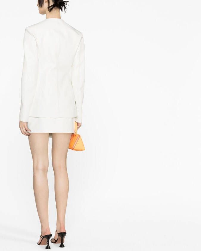 The Attico Blazer met enkele rij knopen Wit
