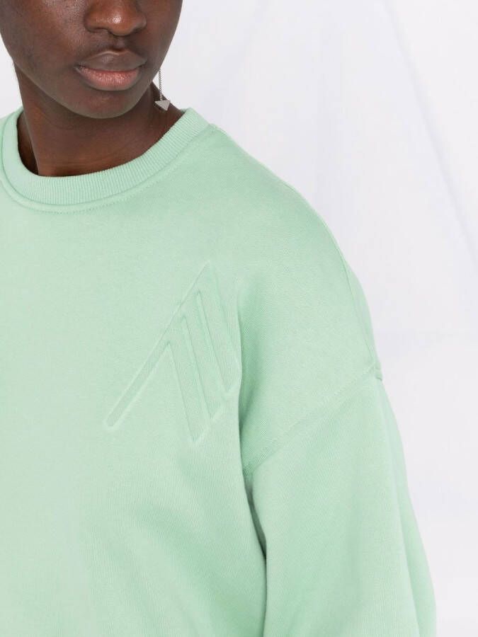 The Attico Sweater met verlaagde schouders Groen
