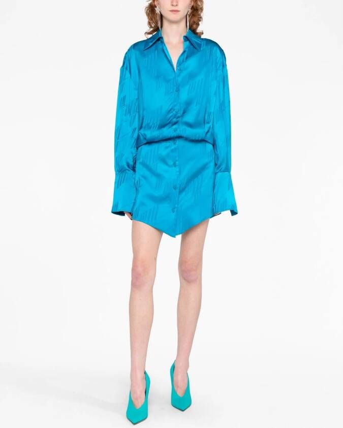 The Attico Mini-jurk met baskische taille Blauw