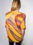 The Attico T-shirt met abstracte print Oranje - Thumbnail 3
