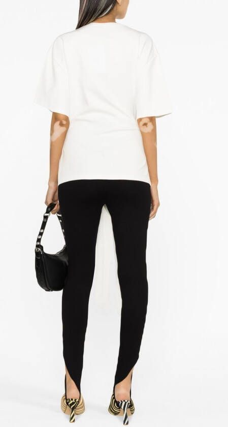 The Attico T-shirt met gestrikte voorkant Wit