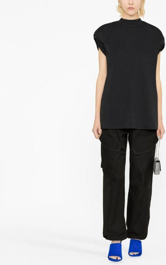 The Attico T-shirt met hoge hals Zwart