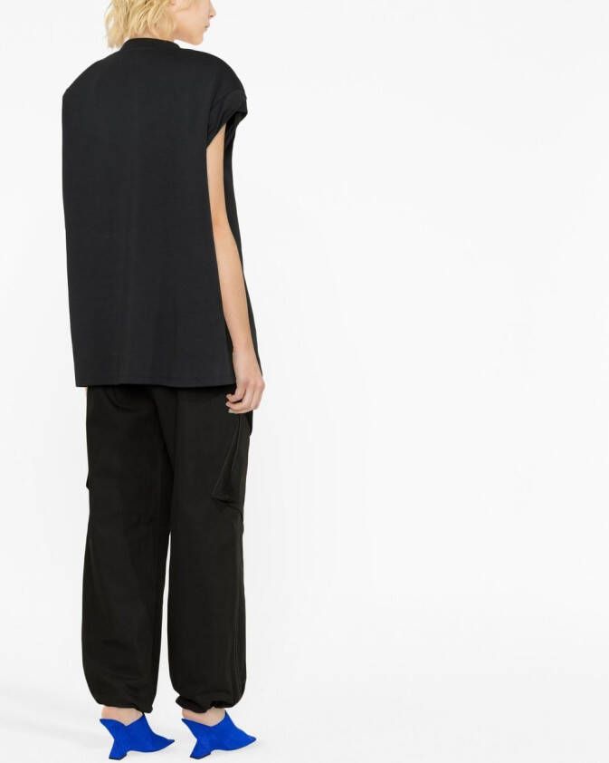 The Attico T-shirt met hoge hals Zwart