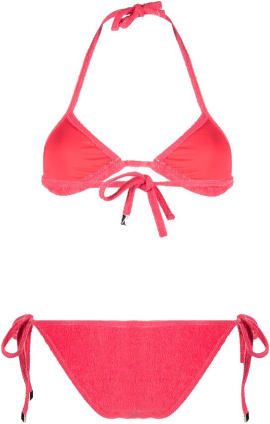 The Attico Triangel bikini Rood