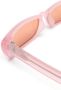 Linda Farrow x The Attico Thea zonnebril met smal montuur Roze - Thumbnail 3