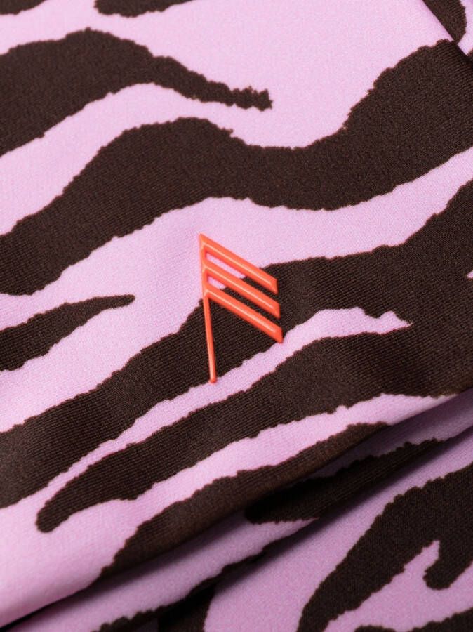 The Attico Kokerrok met zebraprint Roze