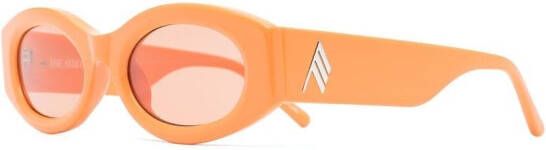 Linda Farrow x The Attico Berta zonnebril met rechthoekig montuur Oranje