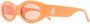 Linda Farrow x The Attico Berta zonnebril met rechthoekig montuur Oranje - Thumbnail 2