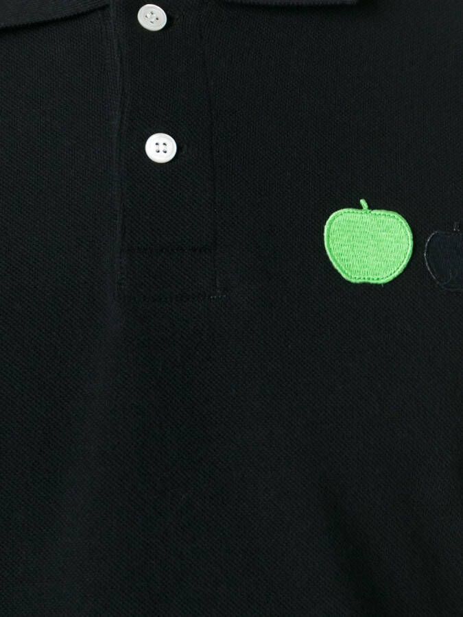 The Beatles X Comme Des Garçons embroidered apple polo shirt Zwart