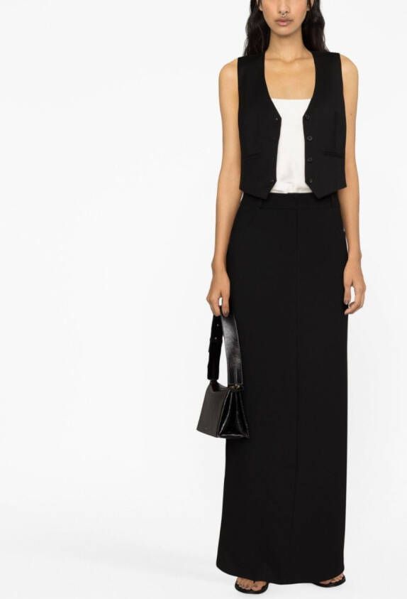 The Frankie Shop Malvo maxi kokerrok Zwart