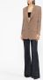 The Mannei Blazer met enkele rij knopen Bruin - Thumbnail 2