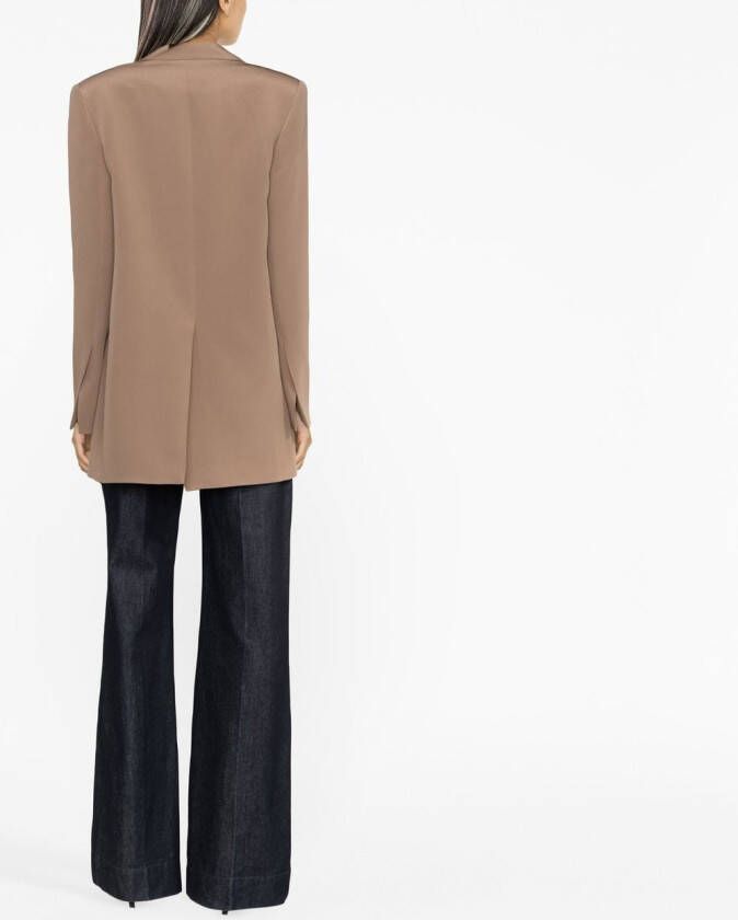 The Mannei Blazer met enkele rij knopen Bruin