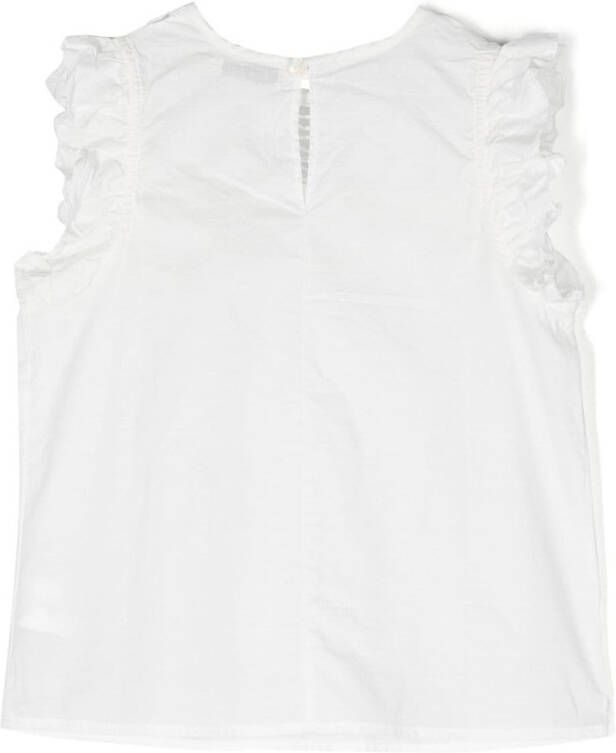 THE NEW SOCIETY Blouse met ruches Wit