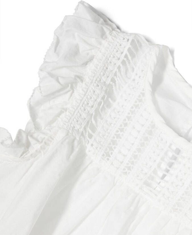 THE NEW SOCIETY Blouse met ruches Wit