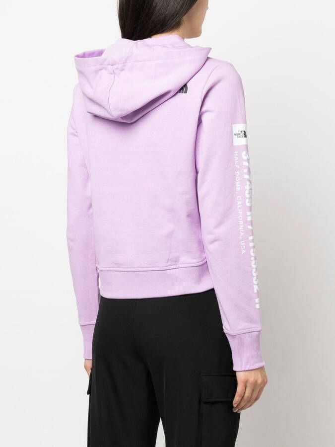 The North Face Cropped hoodie Paars