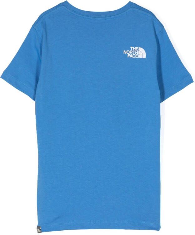 The North Face Kids T-shirt met logoprint Blauw
