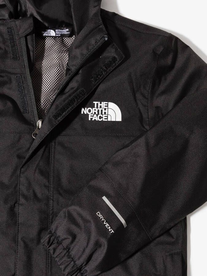 The North Face Kids Regenjack met capuchon Zwart