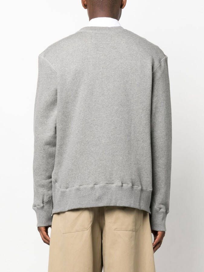 The Power For The People Sweater met logoprint Grijs