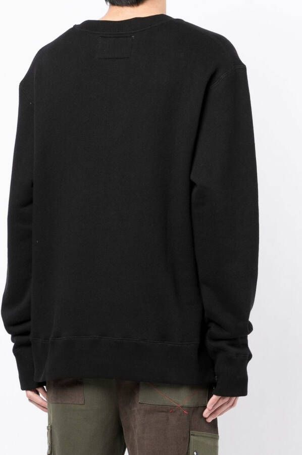The Power For The People Sweater met logoprint Zwart