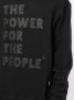 The Power For The People Sweater met logoprint Zwart - Thumbnail 5