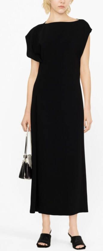 The Row Asymmetrische midi-jurk Zwart