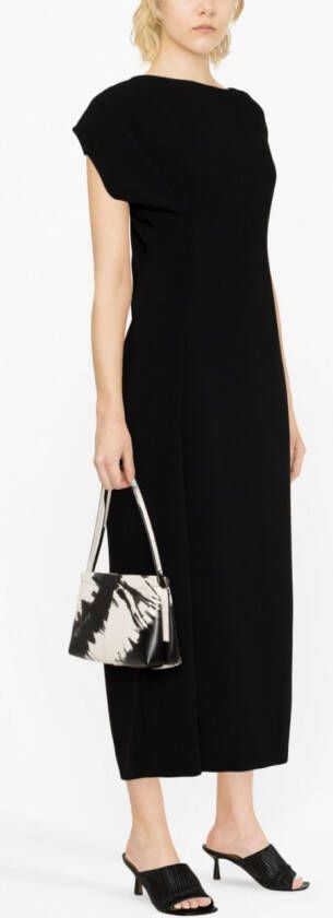 The Row Asymmetrische midi-jurk Zwart