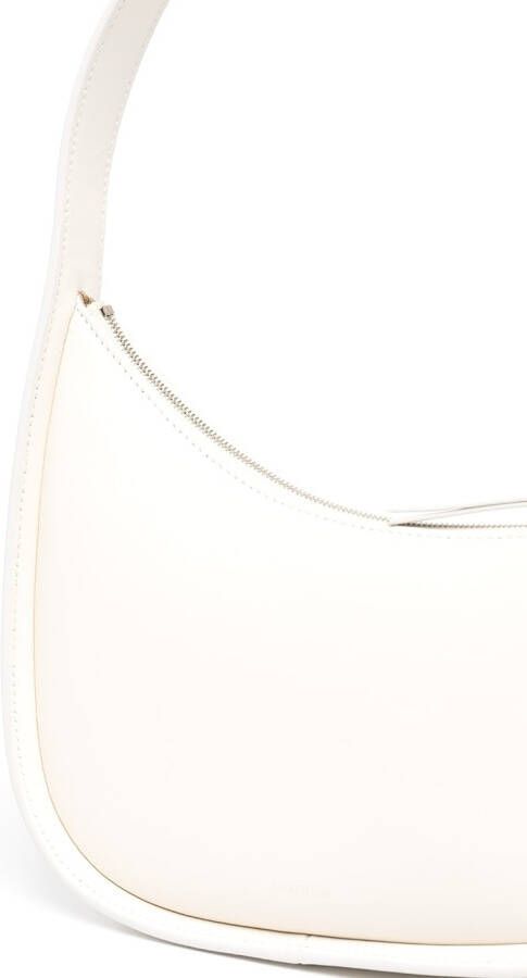 The Row Half Moon leren schoudertas Beige