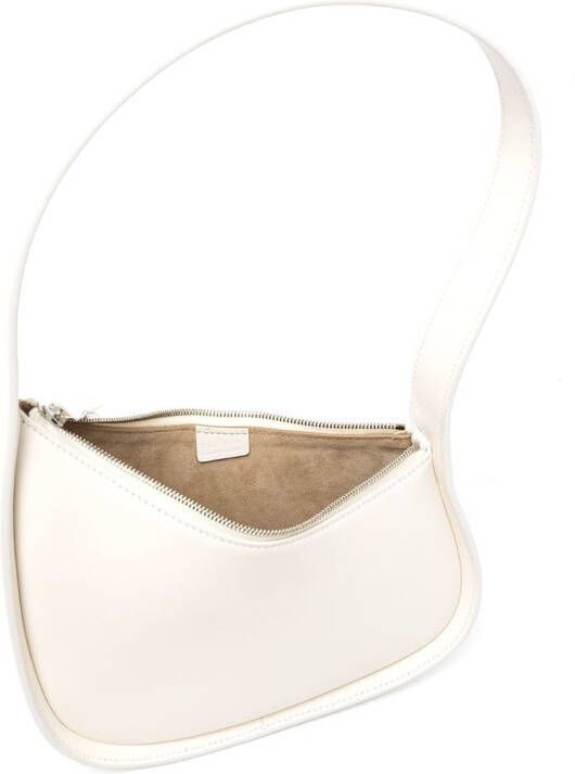 The Row Half Moon leren schoudertas Beige