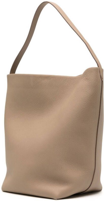The Row Leren shopper Bruin