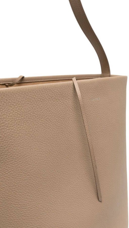 The Row Leren shopper Bruin
