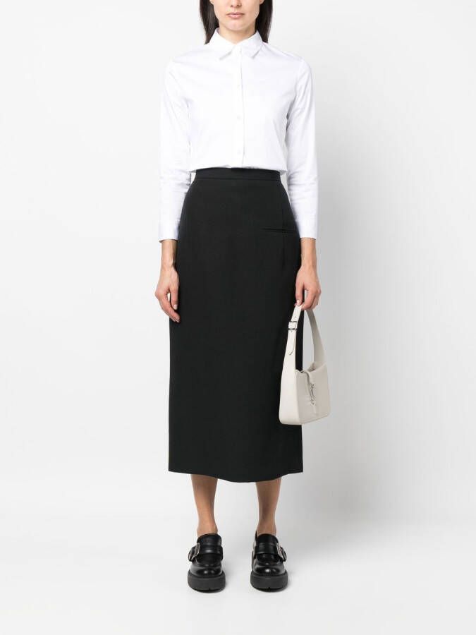 The Row mid-eight tailored pencil skirt Zwart