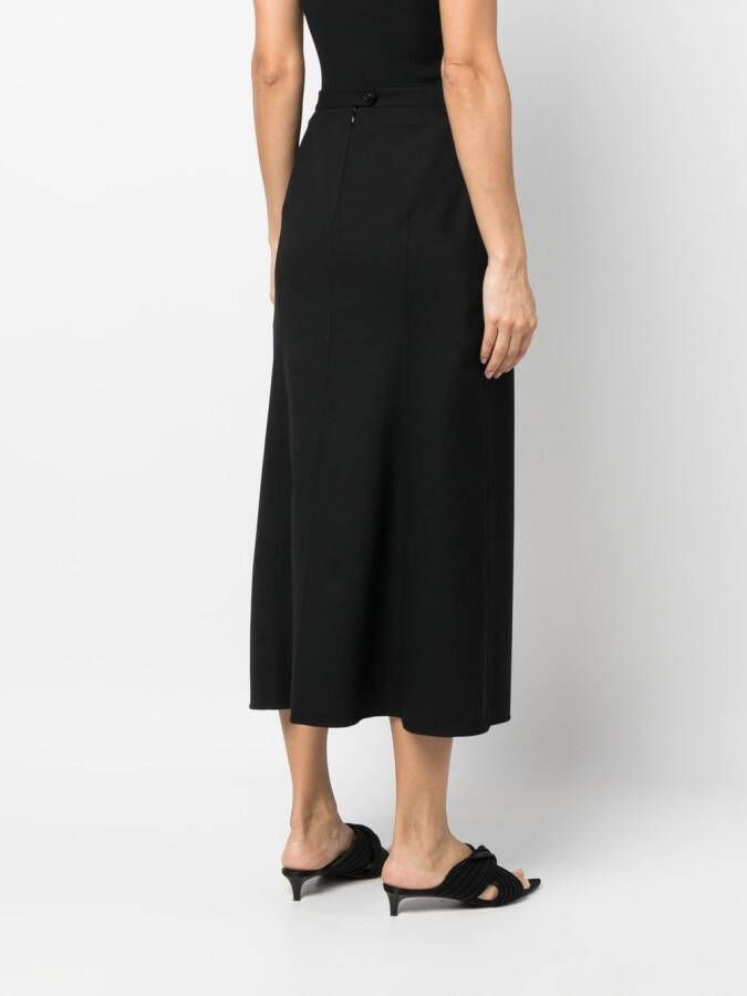 The Row Straight midi-rok Zwart