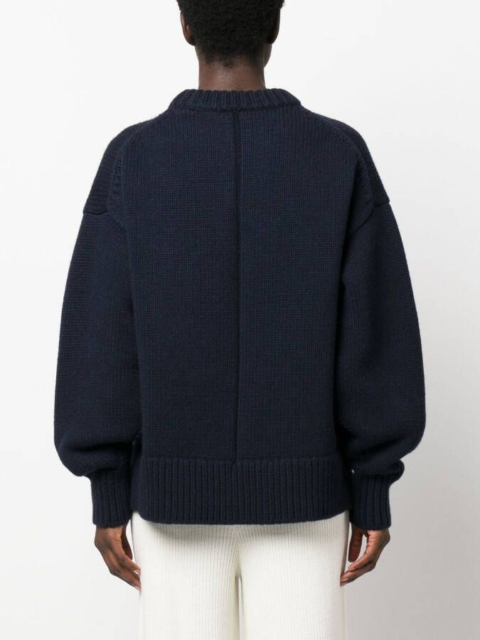 The Row Trui met pofmouwen Blauw