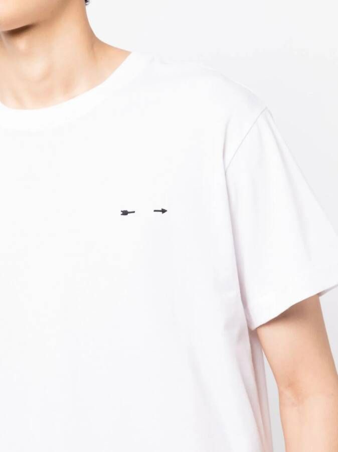 The Upside T-shirt met logo Wit