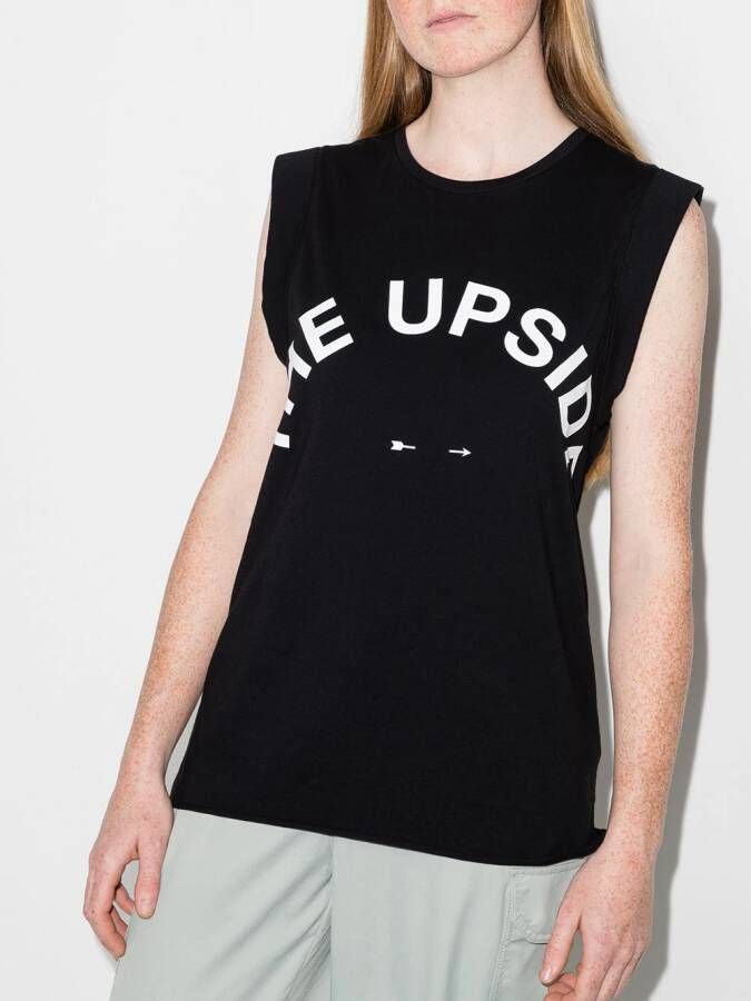 The Upside Tanktop met logoprint Zwart