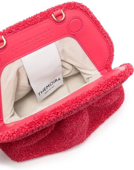 Themoirè Crossbodytas verfraaid met kralen Roze