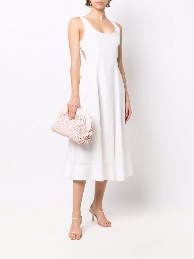 Themoirè Bios geweven clutch Roze