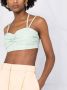 Themoirè Bralette top van imitatieleer Groen - Thumbnail 5