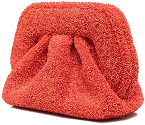 Themoirè Gea Re-Fur clutch Oranje