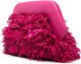 Themoirè Gea rieten clutch Roze - Thumbnail 3
