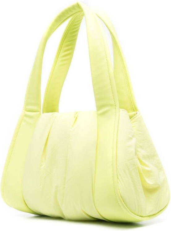 Themoirè Shopper met gewatteerd vlak Geel
