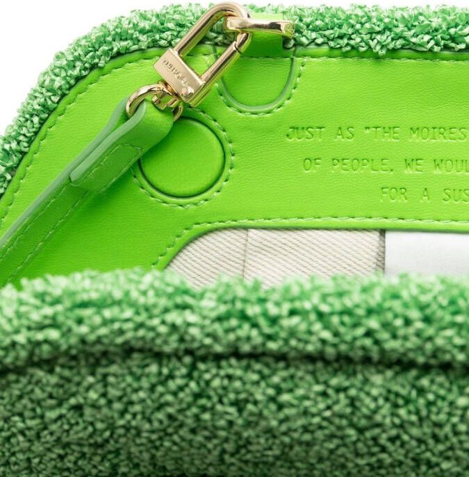 Themoirè Taschen clutch met textuur Groen