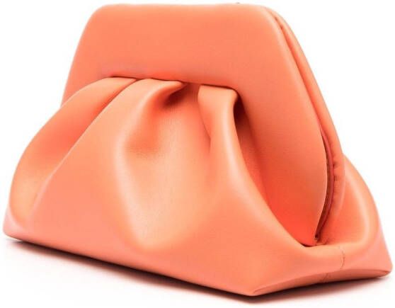 Themoirè Tia clutch van imitatieleer Oranje