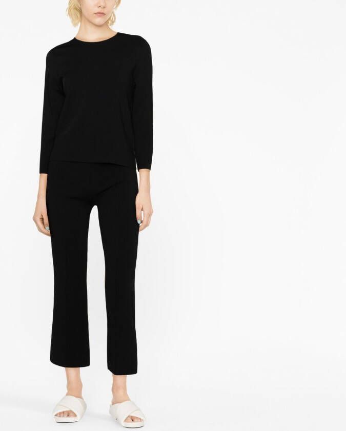 Theory Flared broek Zwart