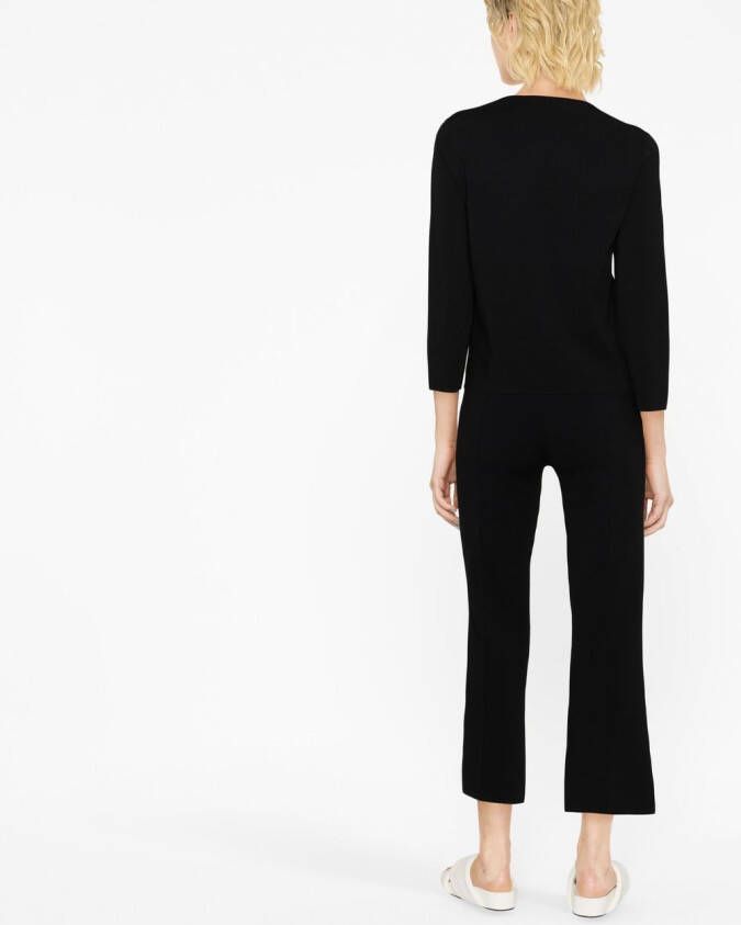 Theory Flared broek Zwart