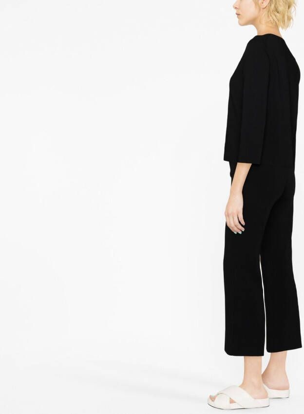 Theory Flared broek Zwart