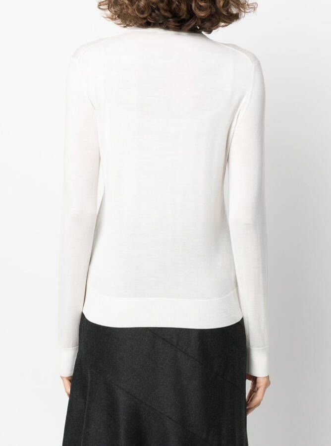 Theory Ribgebreide coltrui Beige