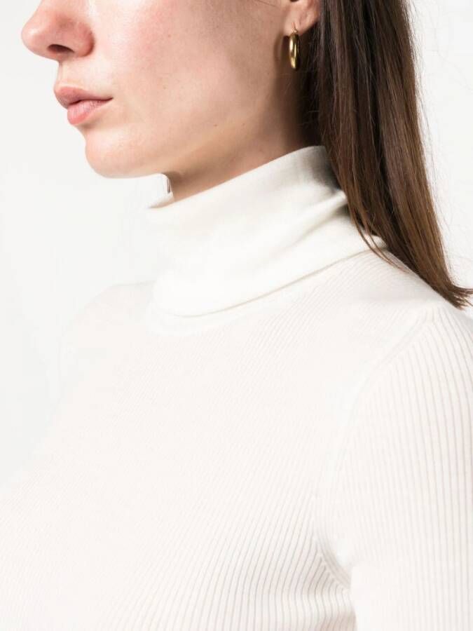 Theory Geribbelde coltrui Beige
