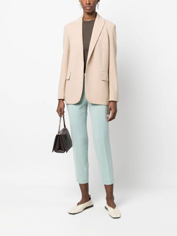 Theory Blazer met enkele rij knopen Beige