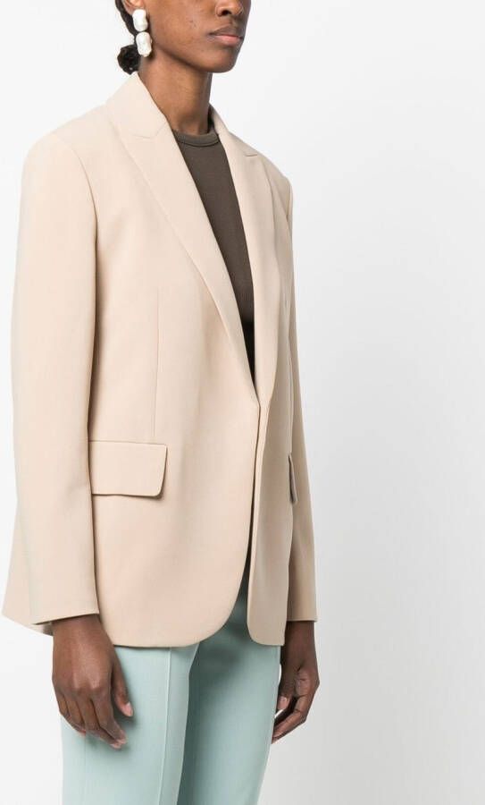 Theory Blazer met enkele rij knopen Beige